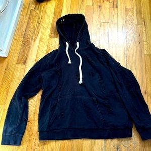 katie j ripped hoodie black
